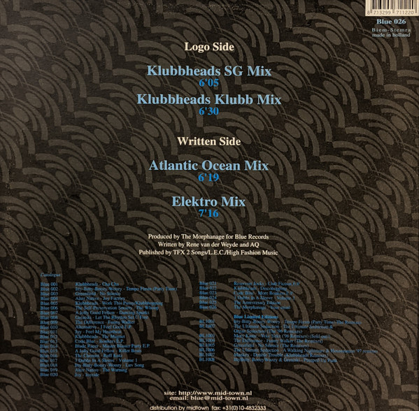 The Morphanage - Your Mind | Blue Records (Blue 026) - 2 The Morphanage - Your Mind | Blue Records (Blue 026) - 2