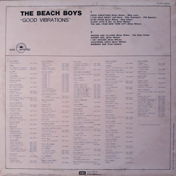 The Beach Boys - Good Vibrations | Emidisc (3 C 034-50702, 3C 034-50702) - 2
