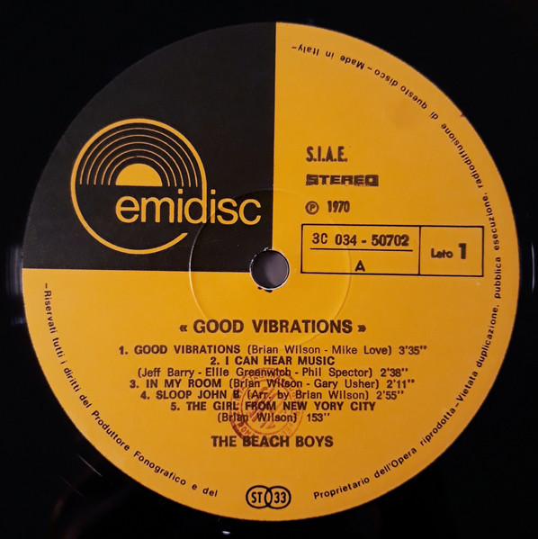 The Beach Boys - Good Vibrations | Emidisc (3 C 034-50702, 3C 034-50702) - 3