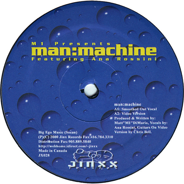 M1 Featuring Ana Rossini - Man:Machine | Jinxx Records (JX028)