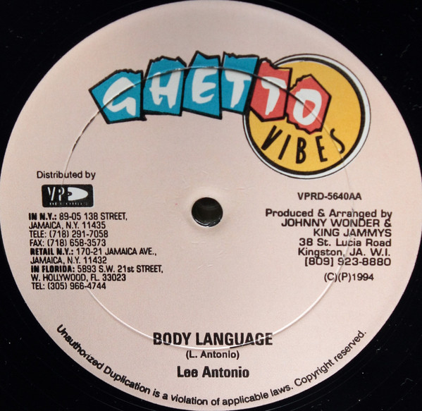 Lukie D / Lee Antonio - Hold Me Tonight / Body Language | Ghetto Vibes (VPRD-5640)