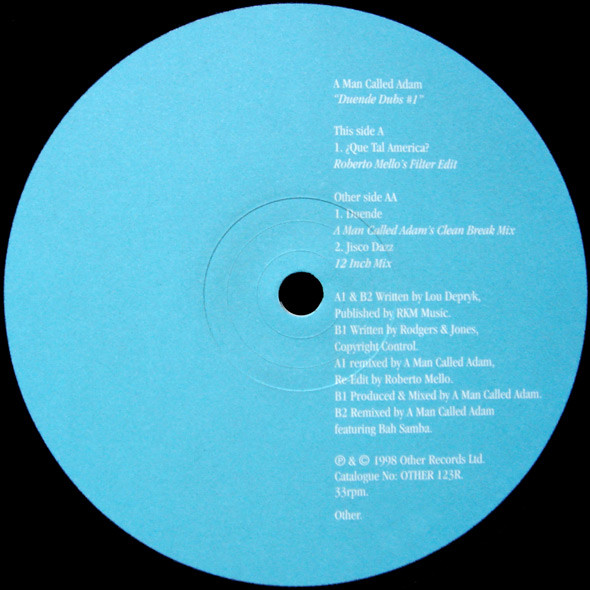 A Man Called Adam - Duende Dubs #1 | Other (OTHER 123R) - 2