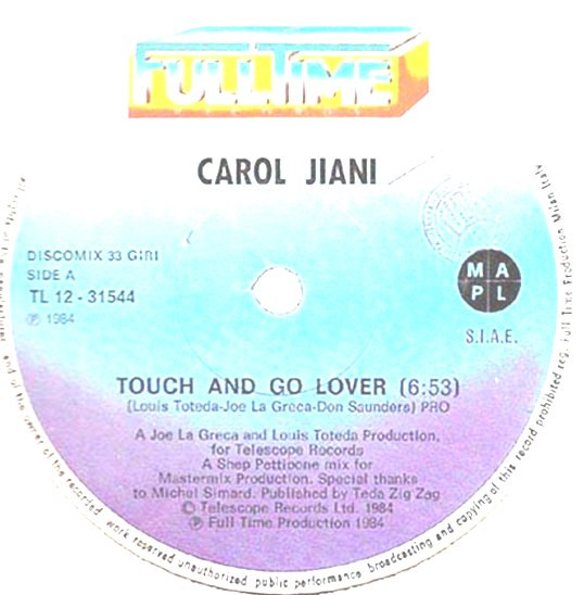 Carol Jiani - Touch And Go Lover | Full Time Records (TL 12-31544)