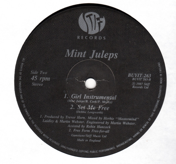 Mint Juleps - Girl To The Power Of 6 | Stiff Records (Buyit 263) - 3
