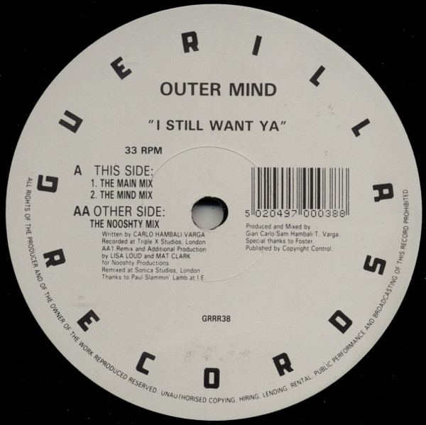Outer Mind - I Still Want Ya | Guerilla (GRRR38)