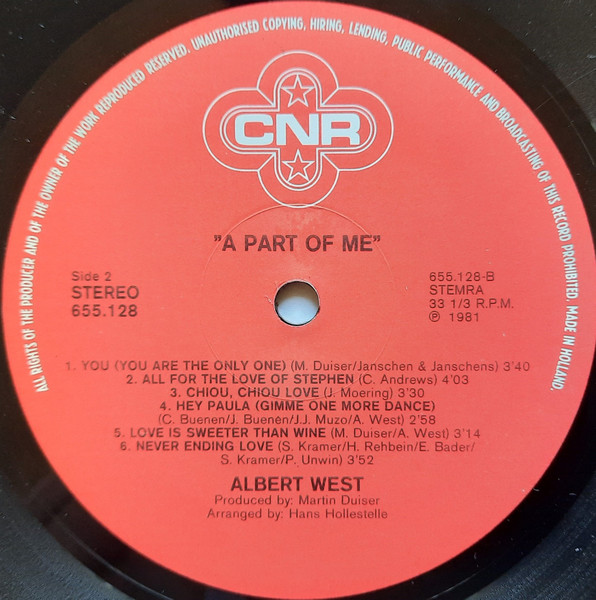 Albert West - A Part Of Me | CNR (655.128) - 4 Albert West - A Part Of Me | CNR (655.128) - 4