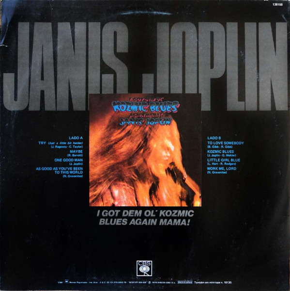 Janis Joplin - I Got Dem Ol' Kozmic Blues Again Mama! | Discos CBS (138158) - 2