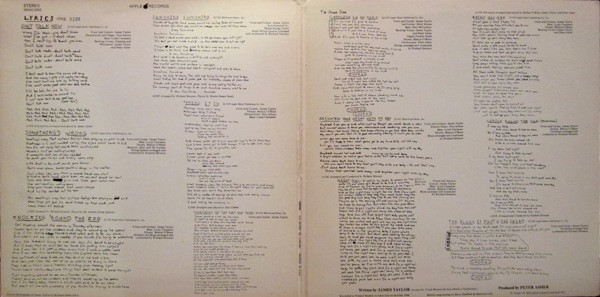 James Taylor - James Taylor | Apple Records (SKAO-3352)