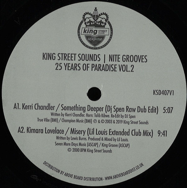 Various - 25 Years Of Paradise Vol. 2 | BPM King Street Sounds (KSD407V1)