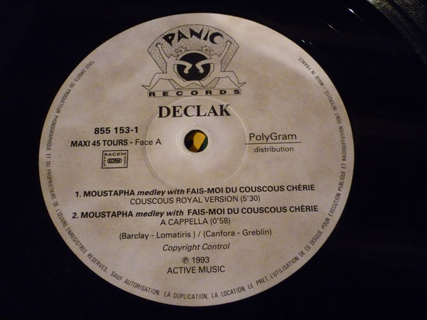 Declak - Moustapha Medley With Fais Moi Du Couscous Chérie | Panic Records (855-153-1) - main