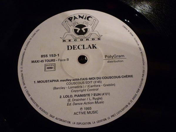 Declak - Moustapha Medley With Fais Moi Du Couscous Chérie | Panic Records (855-153-1) - 2