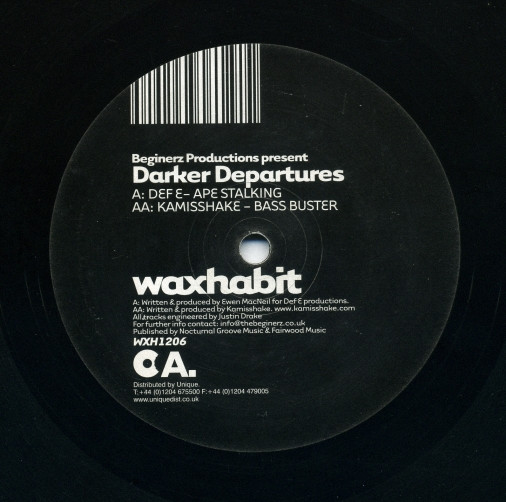 Def E / Kamisshake - Beginerz Productions Present Darker Departures | Wax Habit (WXH1206)