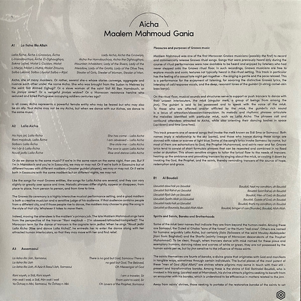 Maleem Mahmoud Ghania - Aicha | Hive Mind Records (HMRLP010) - 3 Maleem Mahmoud Ghania - Aicha | Hive Mind Records (HMRLP010) - 3