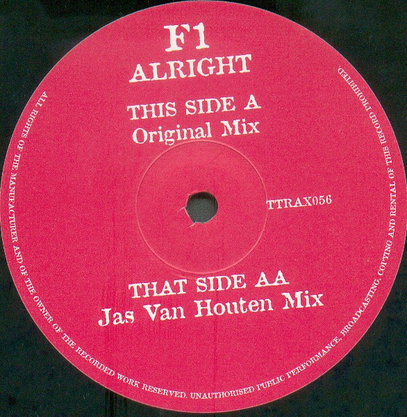 F1 - Alright | Tripoli Trax (TTRAX056)