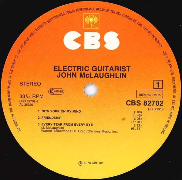 John McLaughlin - Electric Guitarist | CBS (CBS 82702) - 4