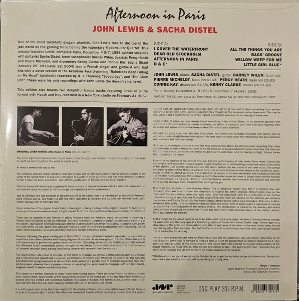 John Lewis & Sacha Distel - Afternoon In Paris | Jazz Wax Records (JWR4642) - 2 John Lewis & Sacha Distel - Afternoon In Paris | Jazz Wax Records (JWR4642) - 2