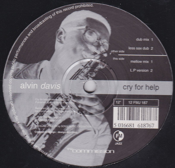 Alvin Davis - Cry For Help | FM Records (12 FMJ 187) - 2 Alvin Davis - Cry For Help | FM Records (12 FMJ 187) - 2