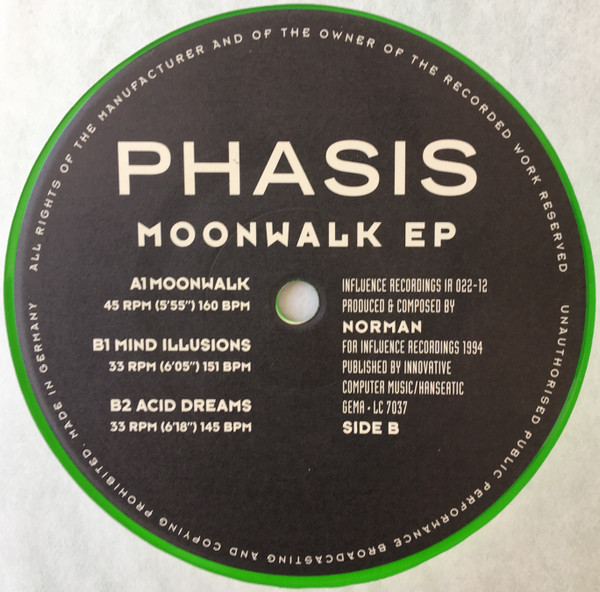 Phasis - Moonwalk EP | Influence Recordings (IR 022-12) - main Phasis - Moonwalk EP | Influence Recordings (IR 022-12) - main