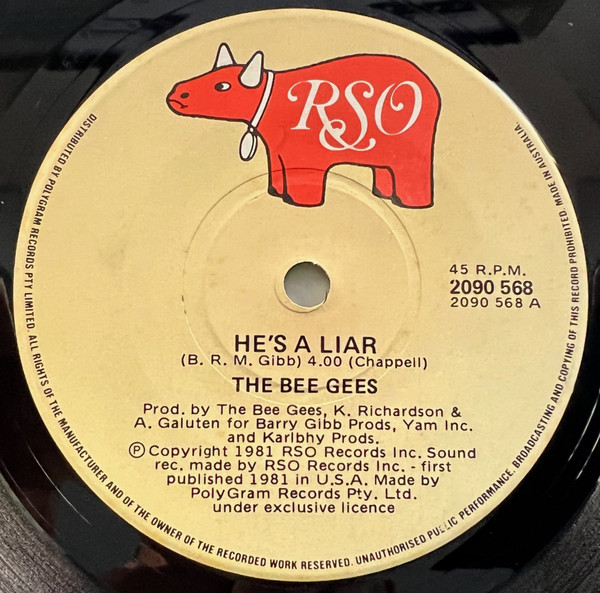 Bee Gees - He's A Liar | RSO (2090 568) Bee Gees - He's A Liar | RSO (2090 568)