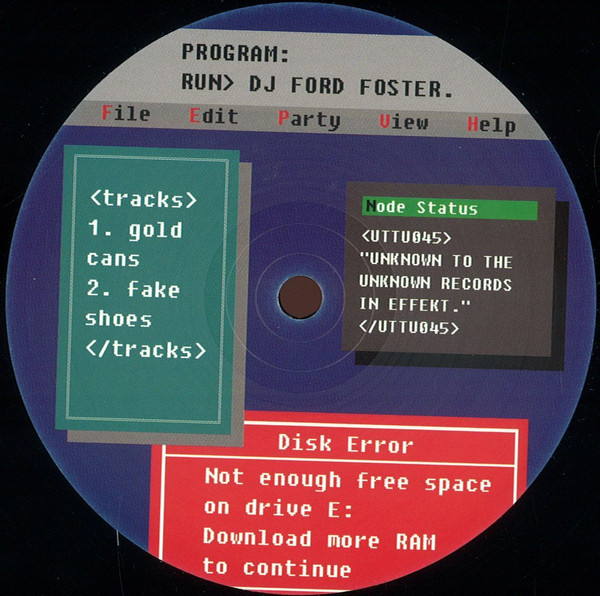 DJ Ford Foster - Gold Cans EP | Unknown To The Unknown (UTTU_045) - main