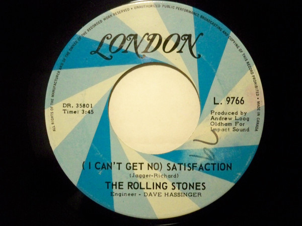 The Rolling Stones - (I Can't Get No) Satisfaction | London Records (L. 9766)