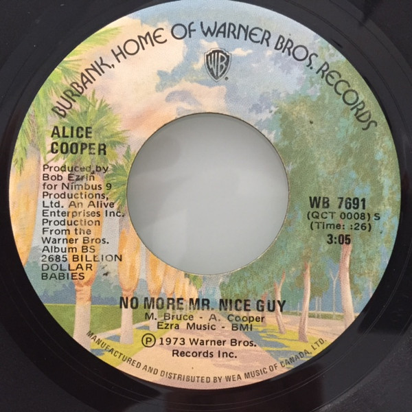 Alice Cooper - No More Mr. Nice Guy | Warner Bros. Records (WB 7691) - 2