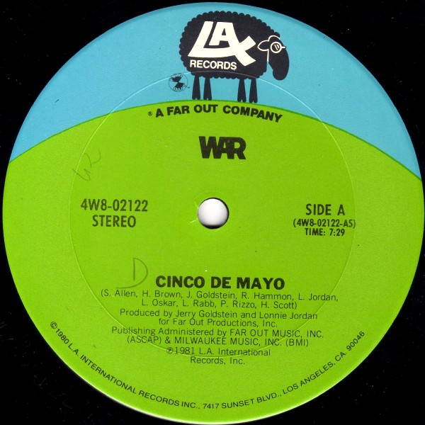 War - Cinco De Mayo | LAX Records (4W8-02122) - main
