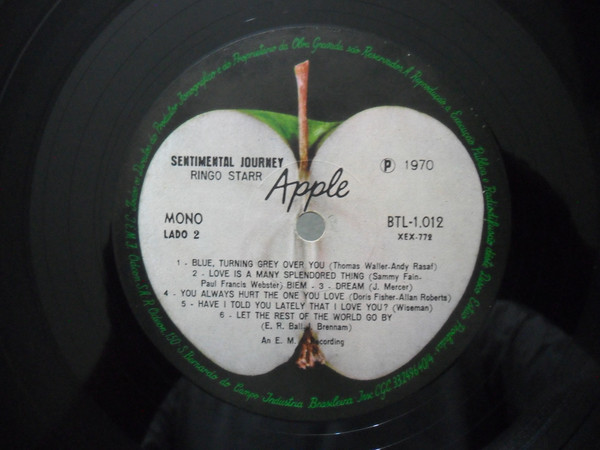 Ringo Starr - Sentimental Journey | Apple Records (BTL 1012) - 4