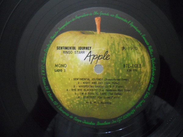 Ringo Starr - Sentimental Journey | Apple Records (BTL 1012) - 3