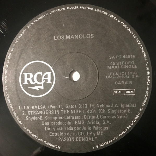 Los Manolos - All My Loving | RCA (3A PT-44616) - 4 Los Manolos - All My Loving | RCA (3A PT-44616) - 4