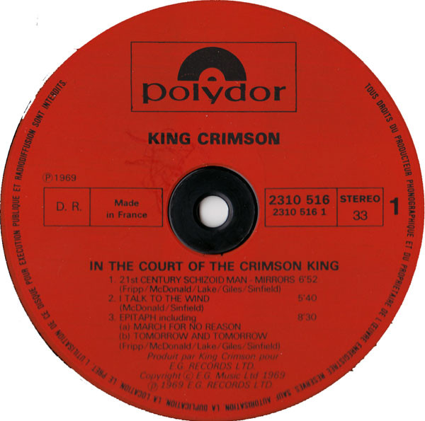 King Crimson - In The Court Of The Crimson King (An Observation By King Crimson) | Polydor (2310 516) - 3 King Crimson - In The Court Of The Crimson King (An Observation By King Crimson) | Polydor (2310 516) - 3