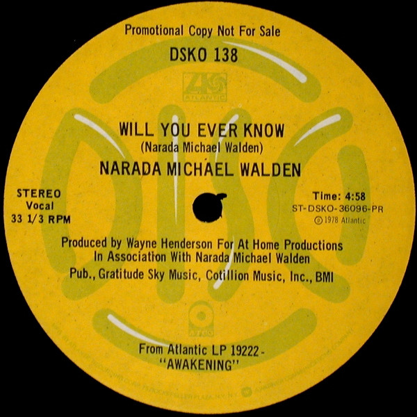 Narada Michael Walden - I Don't Want Nobody Else (To Dance With You) | Atlantic (DSKO 138) - 2