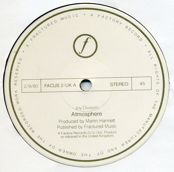 Joy Division - Atmosphere | Factory (FACUS 2/UK) - 3