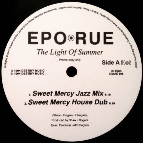 Epo Rue - The Light Of Summer | Destiny Music Ltd (DMUS 105) - 2