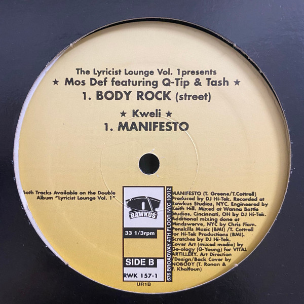 Mos Def Featuring Q-Tip & Tash - The Lyricist Lounge Vol.1 Presents: Body Rock | Rawkus (RWK 157-1) - 4 Mos Def Featuring Q-Tip & Tash - The Lyricist Lounge Vol.1 Presents: Body Rock | Rawkus (RWK 157-1) - 4