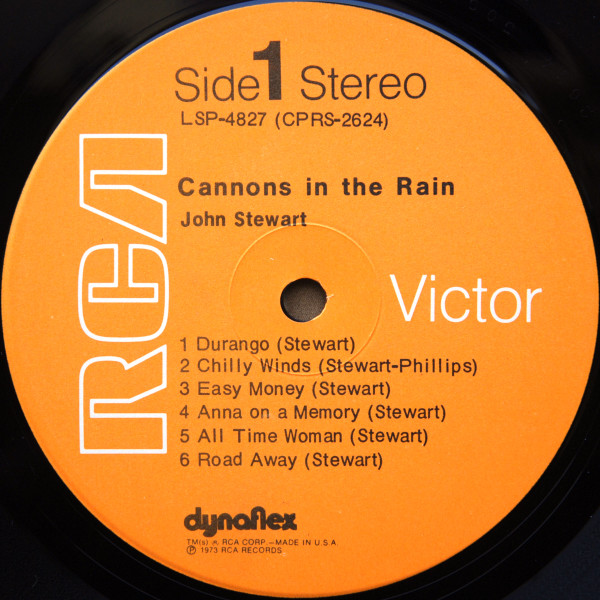 John Stewart - Cannons In The Rain | RCA Victor (LSP-4827) John Stewart - Cannons In The Rain | RCA Victor (LSP-4827)