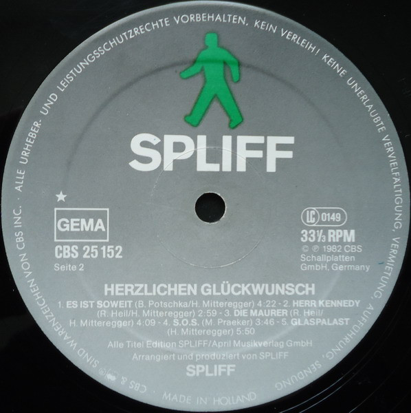Spliff - Herzlichen Glückwunsch! | CBS (CBS 25 152) - 4