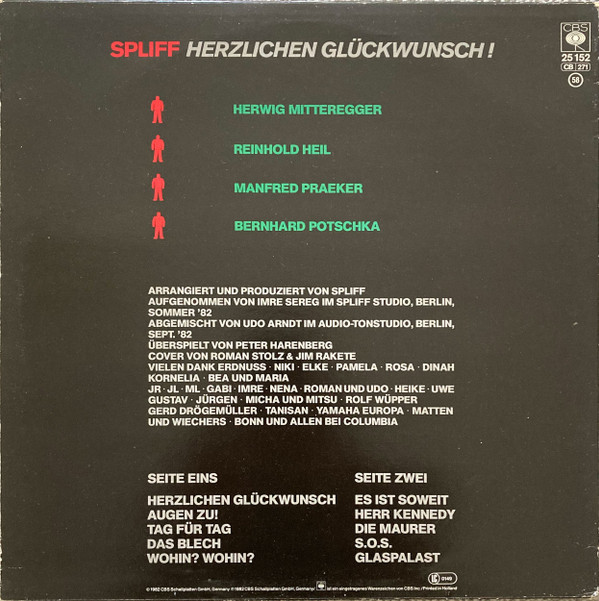 Spliff - Herzlichen Glückwunsch! | CBS (CBS 25 152) - 2