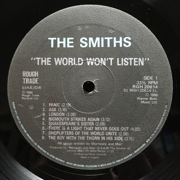 The Smiths - The World Won't Listen | Rough Trade (RGH 20614) - 3