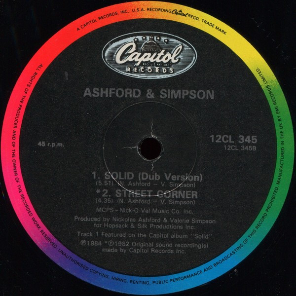 Ashford & Simpson - Solid (Special Club Mix) | Capitol Records (12CL 345) - 4 Ashford & Simpson - Solid (Special Club Mix) | Capitol Records (12CL 345) - 4