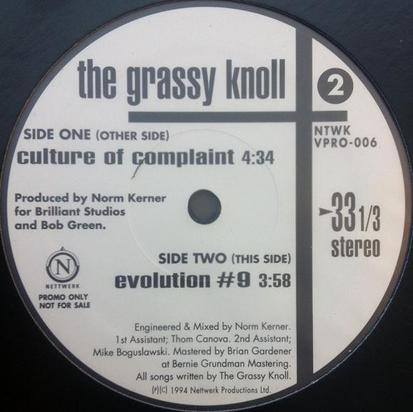 The Grassy Knoll - Culture Of Complaint | Nettwerk (NTWK VPRO-006)
