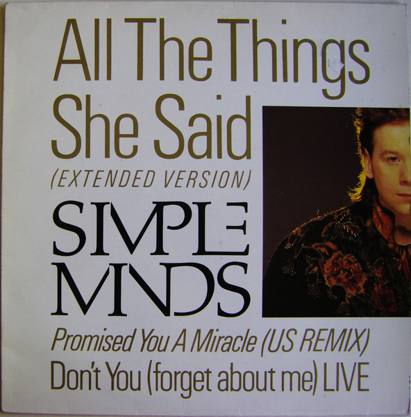 Simple Minds - All The Things She Said (Extended Version) | Virgin (F-608.131)