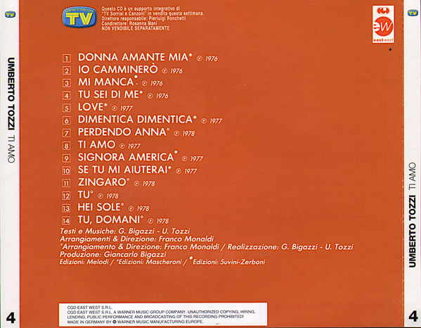 Umberto Tozzi - Ti Amo | Sorrisi E Canzoni TV (none) - 2