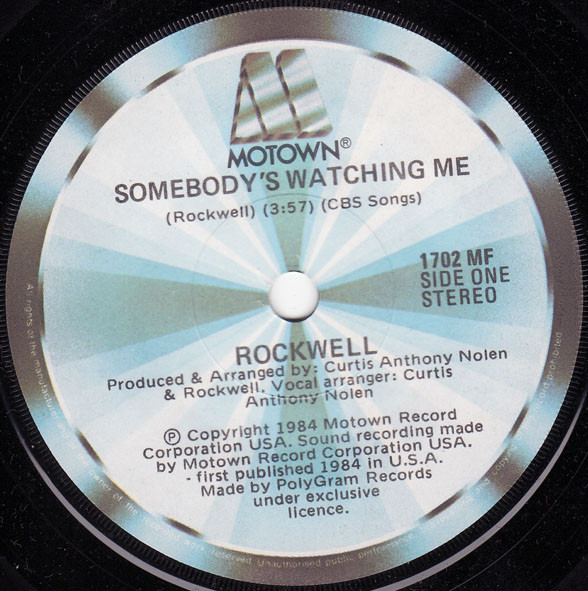 Rockwell - Somebody's Watching Me | Motown (1702 MF)