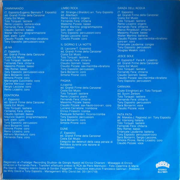 Tony Esposito - Tamburo | Bubble (BLU 19611) - main