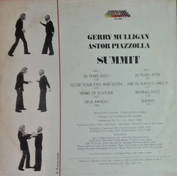 Gerry Mulligan / Astor Piazzolla - Summit | Carosello (ORL 8588) - 2 Gerry Mulligan / Astor Piazzolla - Summit | Carosello (ORL 8588) - 2