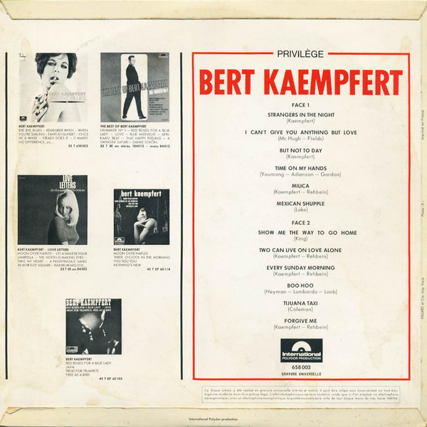 Bert Kaempfert And His Orchestra - Strangers In The Night | International Polydor Production (658 003) Bert Kaempfert And His Orchestra - Strangers In The Night | International Polydor Production (658 003)