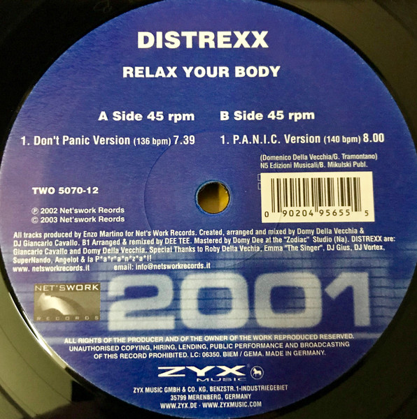 Distrexx - Relax Your Body | 2001 (TWO 5070-12) - 3