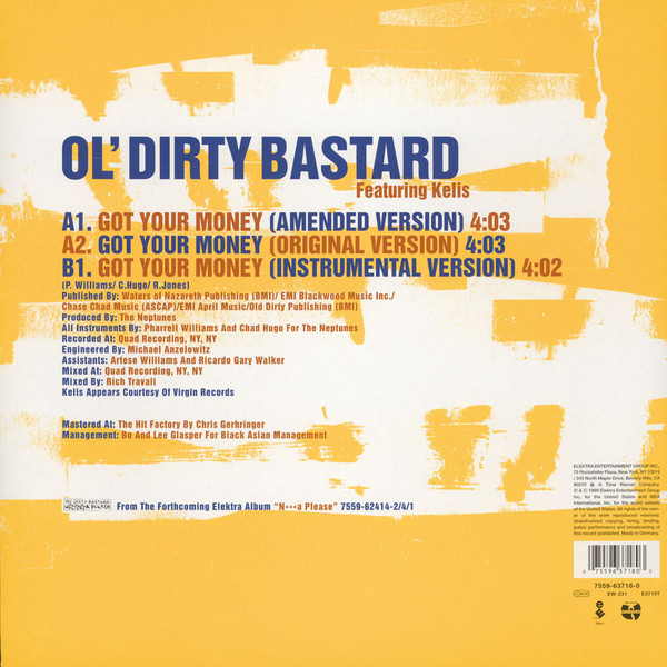 Ol' Dirty Bastard Featuring Kelis - Got Your Money | Elektra (7559-63718-0) - 2