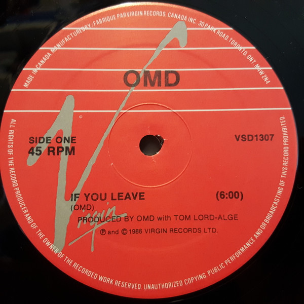 Orchestral Manoeuvres In The Dark - If You Leave · La Femme Accident · 12" Mixes | Virgin (VSD 1307) - main